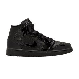 Women’s Air Jordan 1 Mid Patent Triple Black